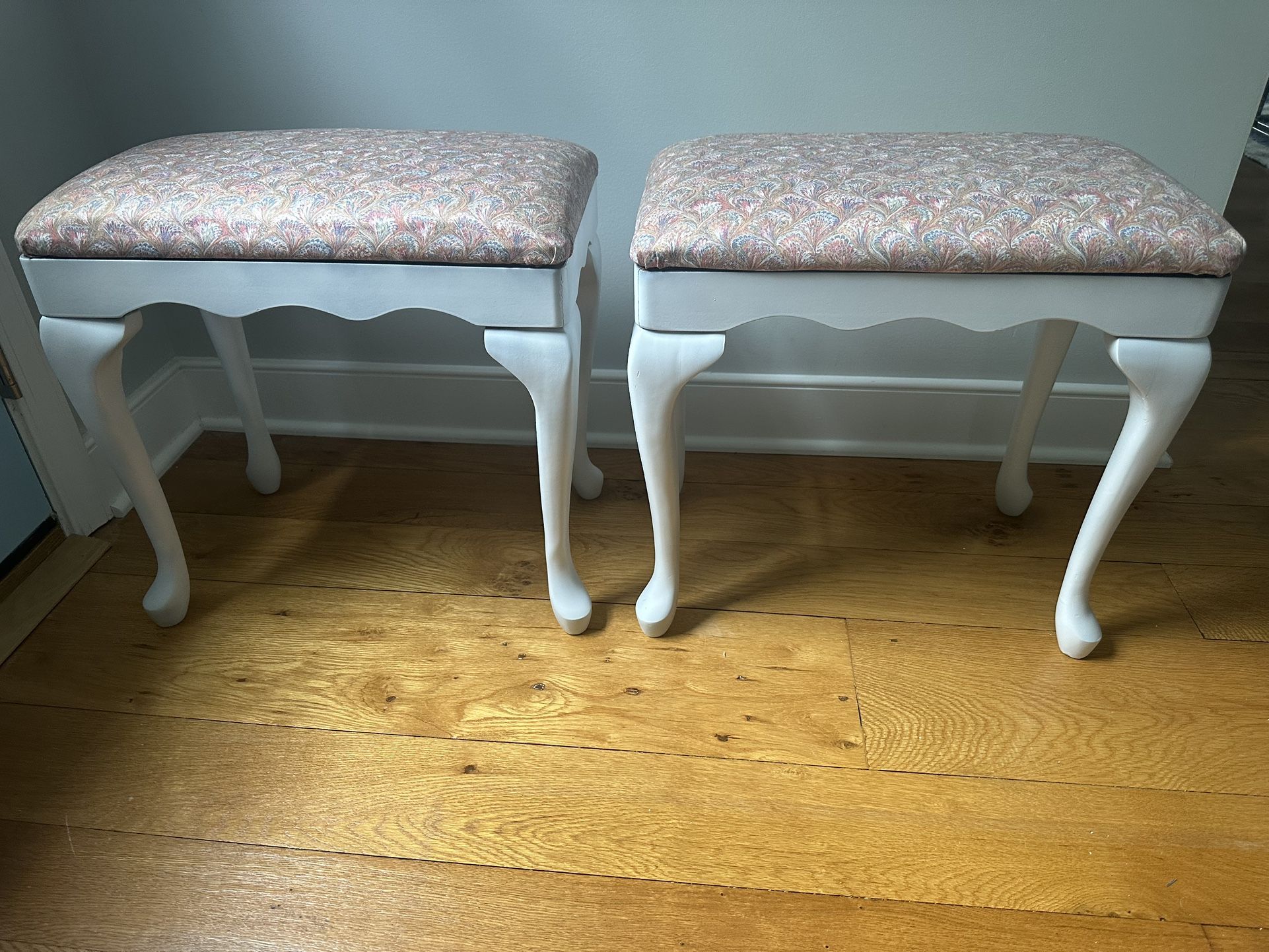Bombay Company Upholstered Wooden Stools