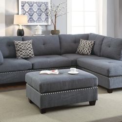 Sectional Sofa + Ottoman