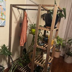 Wood Plant Stand Shelf