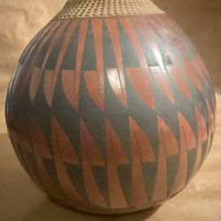 Signed Armando Silveira Pottery Vase Southwestern Style