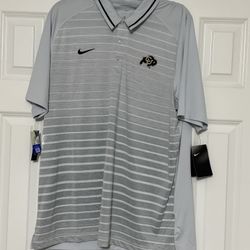 NEW w/Tags University of COLORADO CU Golf Polo Shirt NIKE Dri-Fit XL