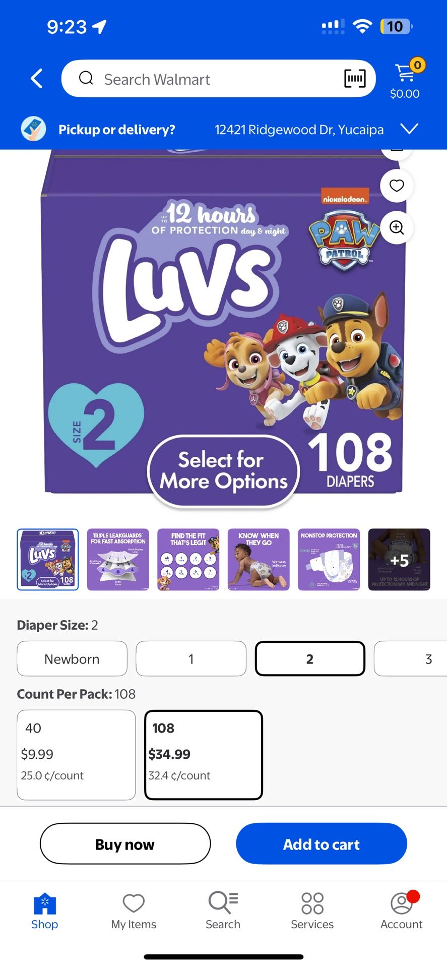 LUVS Diapers Size 2