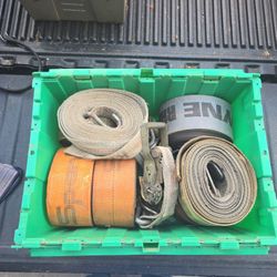 Load straps four flatbed trailers used
