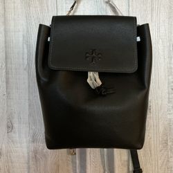 NWT Authentic Tory Burch Leather Black Backpack