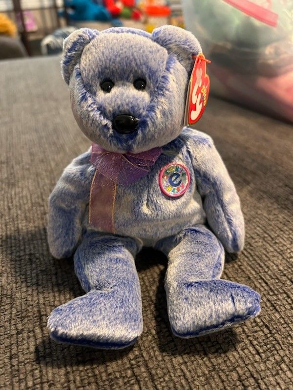 TY Beanie Baby "Periwinkle The Bear" 2000 Retired VINTAGE Feb. 8, 2000 Toy