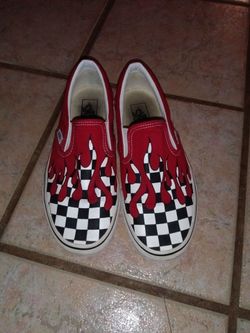 Vans Checker board with Red(Mens8.5/Women's 10)