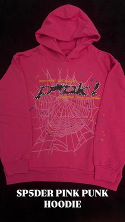 Sp5der Pink Punk Hoodie