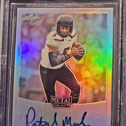2017 Patrick Mahomes Leaf Metal Draft Silver Prismatic 