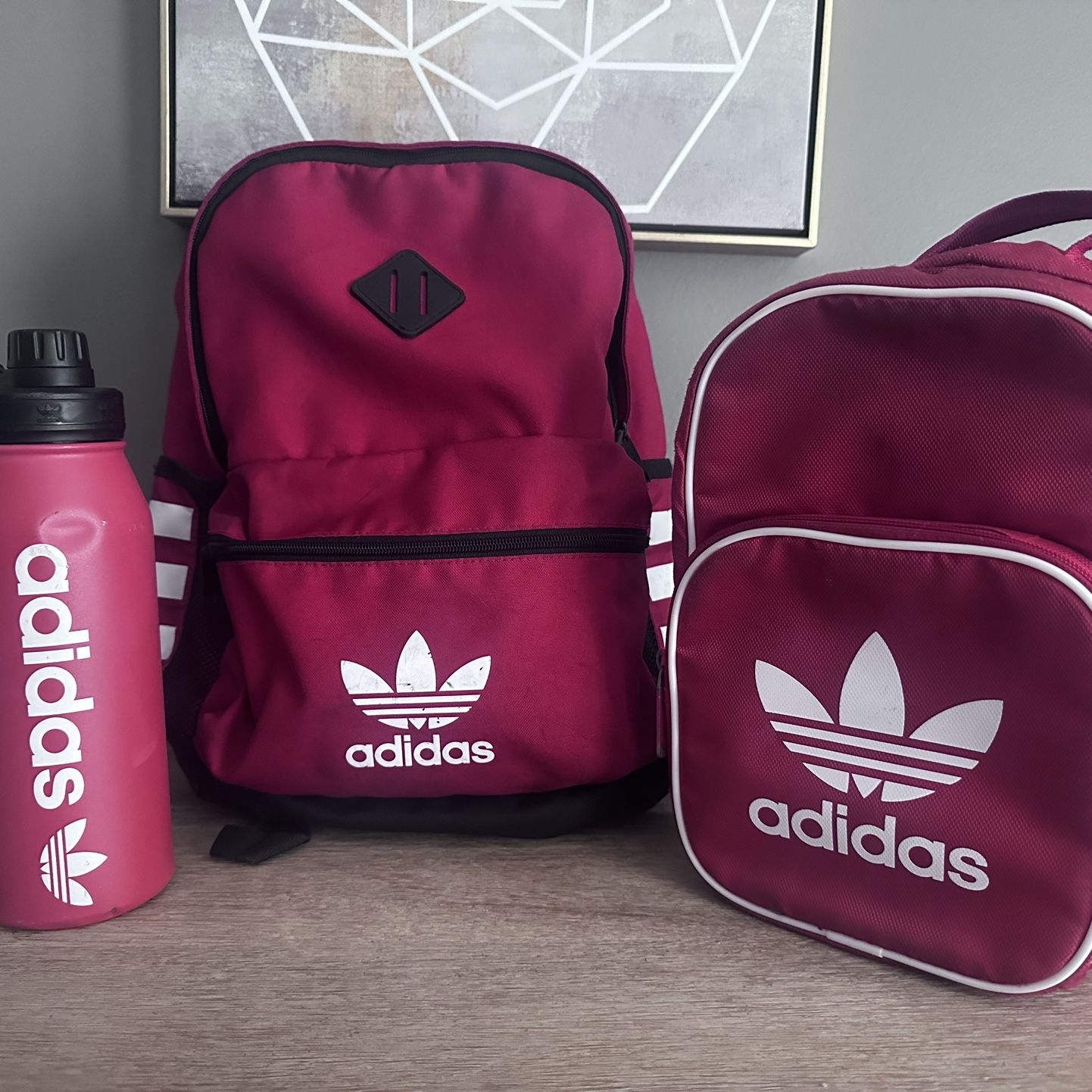 adidas backpack and lunch bag Squad Insulated for men women : Home & Kitchen making this lunch cooler bag and work lunch bag convenient for daily use Adidas Backpack-Water Bottle-Lunch Box for