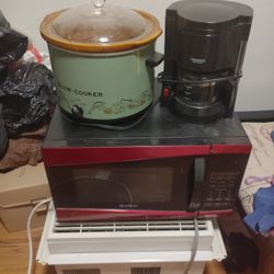 AC unit, Microwave, Crocker Pot, Coffee Maker
