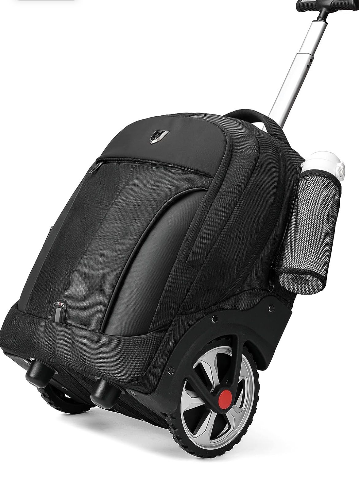 Rolling backpack, waterproof backpack with wheels for business, university students and travelers