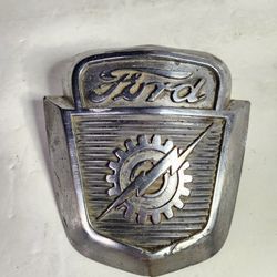 Vintage Ford Hood Emblem Ornament Badge No. 2 BAAA-16637-A 50's Truck Hot Rod