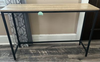 Industrial Console Desk with Metal Frame