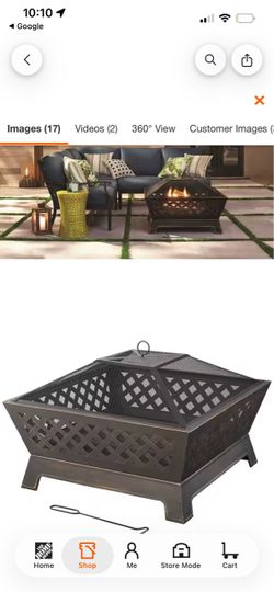 34 inch outdoor fire pit oil rub bronze finish