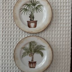 2 American Atelier Tropical Palm Plates