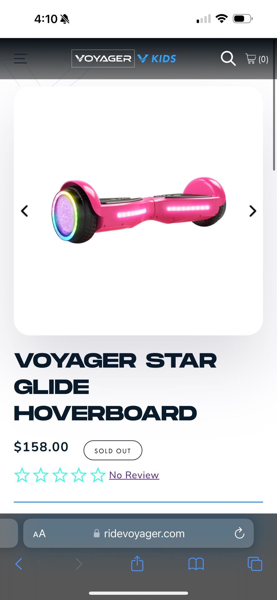 Voyager Star Glide Hoverboard - Pink