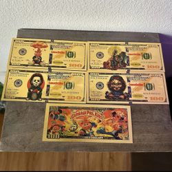24k Gold Foil Plated Garbage Pail Kids Banknote Set