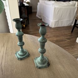 Patina Candle Holders