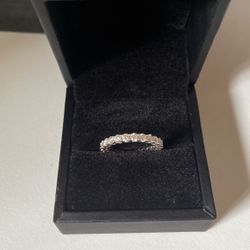 Moissanite Eternity Band Silver Ring New