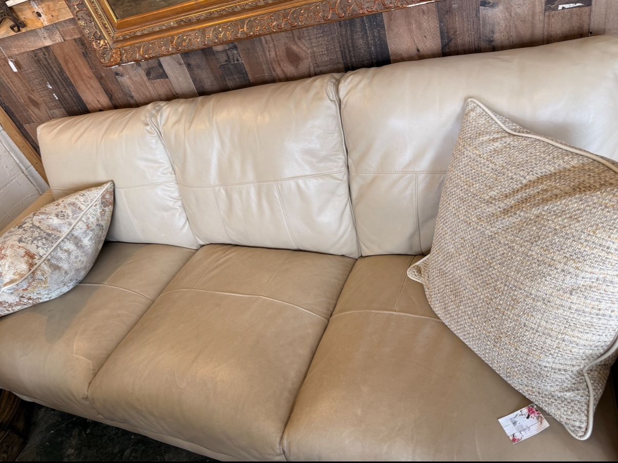 Leather 79” sofa