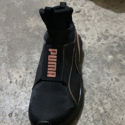 Black Puma High-Top Athletic Sneaker