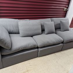 Grey Couch 3pc Set