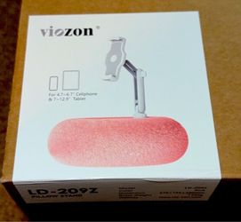 NIB Viozon Phone Holder Magnetic Pink Pillow Stand, Compatible with 4-7" Phones