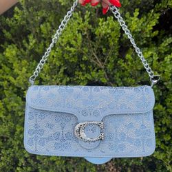 Blue C0aCh Rhinestone Bag