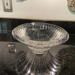 Vintage Villeroy & Boch Crystal Vase 11” Wide 5.5” High
