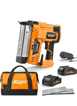 20V 18GA Cordless Brad Nailer, with 2 * 2.0Ah Battery & Charger, Nail Gun Battery Powered