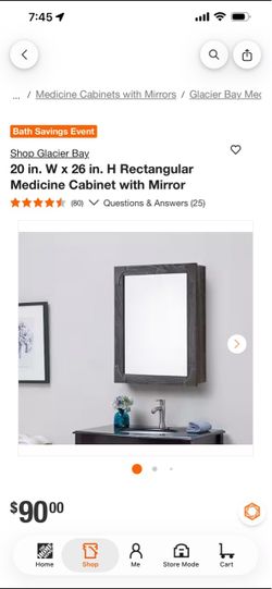 Glacier Bay 20x26 Medicine Cabinet with Mirror