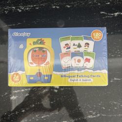 Qiaojoy Bilingual Talking Cards 120 Pcs English & Spanish New