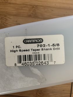 Champion HS #5 TS Drill (702-1-5/8)