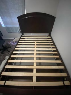Queen size wooden bed frame