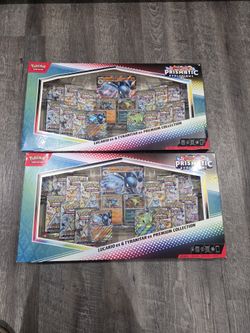 Prismatic Evolutions Lucario Ex & Tyranitar Ex Premium Collection