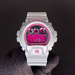 NEW Casio G-SHOCK DW-6900CB-8 - Crazy Colors - “Metallic Mirror” - Silver Pink Y2K Retro Streetwear Watch – RARE NIB