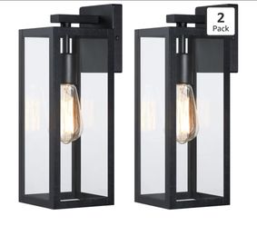 2 Faroles de pared moderno para exteriores, resistente a la intemperie, luz exterior