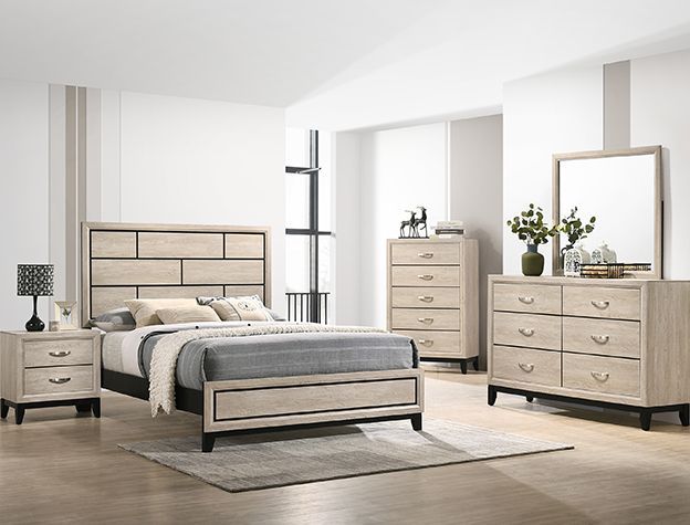 NEW Drift Wood Unique Panel Modern BED ROOM SET💥NO CREDIT NEEDED $10 Down