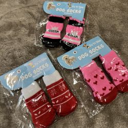 3 Sets of Pet Socks 