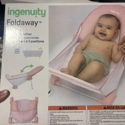 Brand New Ingenuity Foldaway 2-Position Baby Bather (Pink)