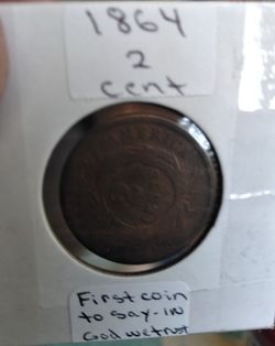 1864 II Cent Coin