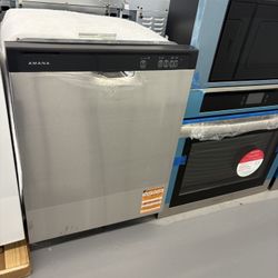 Amana 24 in. Front Built-In Tall Tub Dishwasher in Stainless Steel with 3-Cycles 59 dBA