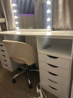White Vanity Desk