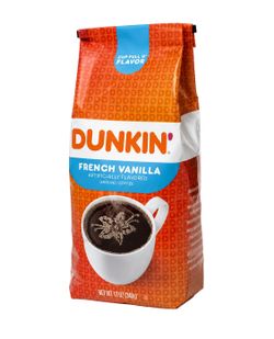 Dunkin’ French Vanilla Ground Coffee 12 Oz Brand New