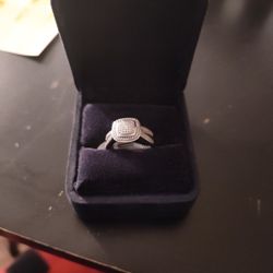 Sterling Silver Genuine Diamonds Ring