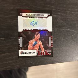 2025 PANINI CONTENDERS PFL BELLATOR INK BT- KARL ALBREKTSSON RED FRESH PULLED 