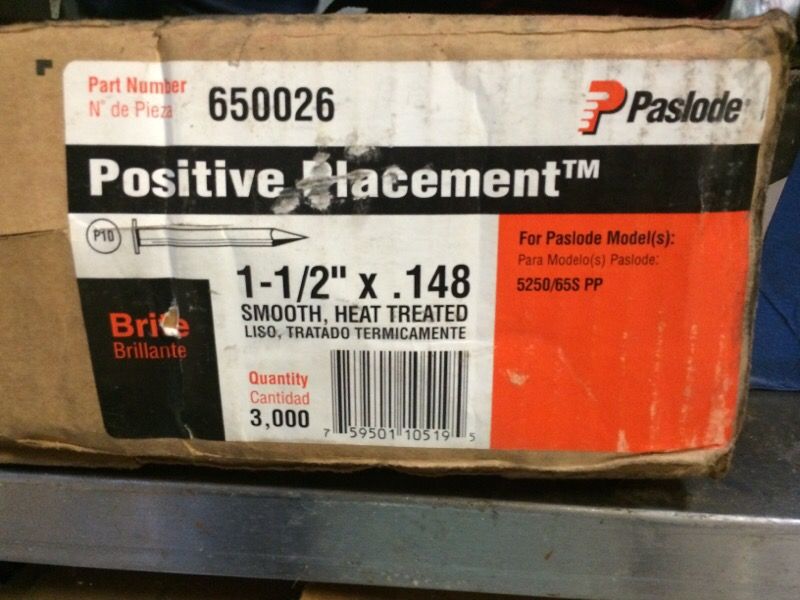 3 boxes of nails and staples
