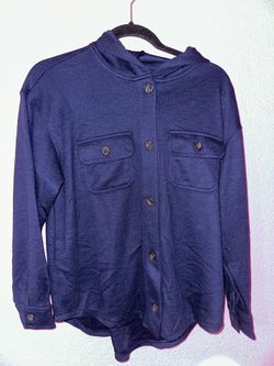 Time&Tru Women's Ribbed Hooded Shacket
