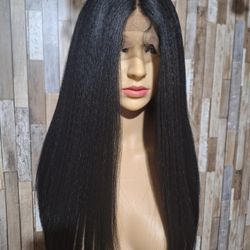 Human Hair Blend Lace Front Wig 