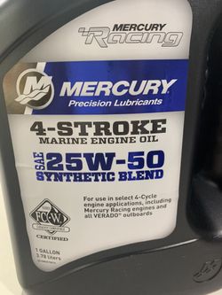 4 stroke 25W-50 blend synthetic marine engine oil. 6 gallons!